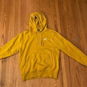 Mustard yellow small nike hoodie no marks